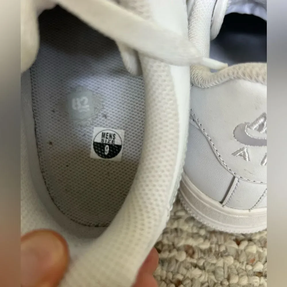 Men's Nike Air Force 1 '07 White Leather Sneakers